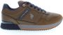 U.s. Polo Assn. Bruine Polyester Sneaker met Contrasterende Details - Thumbnail 1