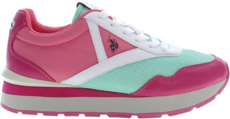 U.s. Polo Assn. Dames Roze Sneakers met Sportschoen Stijl Roze Dames