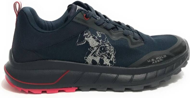 U.s. Polo Assn. Donkerblauwe Hardloopschoenen Seth005 van Eco Leer Mesh Blauw Heren