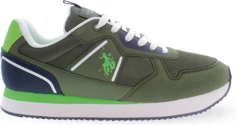 U.s. Polo Assn. Dynamische Groene Sneakers met Iconische Details Green Heren