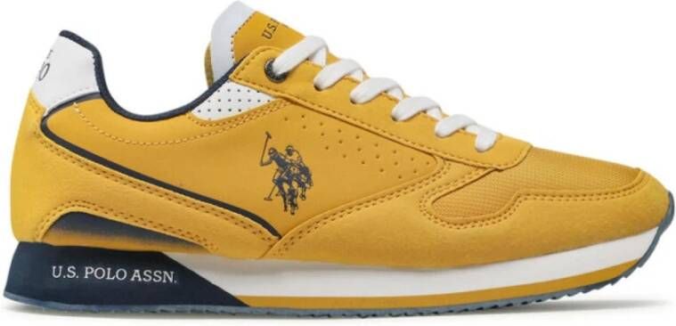 US Polo Scarpe sneakers running Nobil 003 in ecopelle e tessuto Us22Up32 Geel Heren - Foto 2