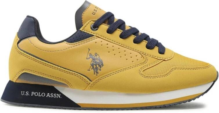 U.s. Polo Assn. Sportschoen met Contrasterende Logo voor Heren Geel Heren - Foto 2