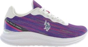 U.s. Polo Assn. Geveterde sportschoen voor dames met contrasterende details Paars Dames