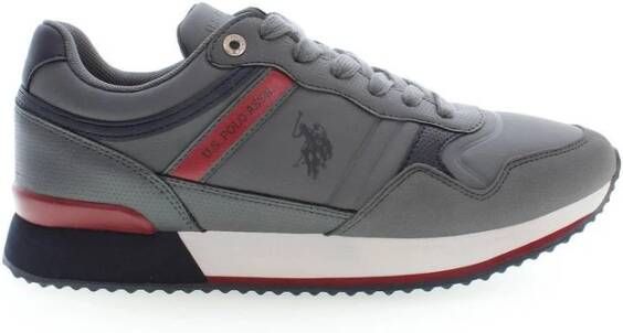 U.s. Polo Assn. Grijze Polyester Sneaker met Contrasterende Details