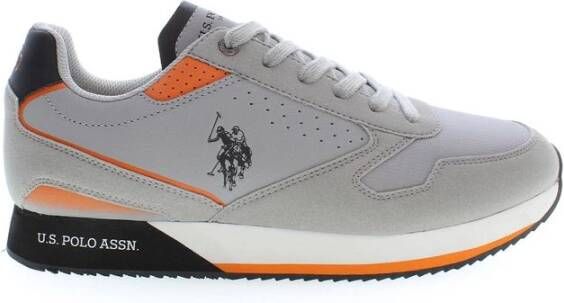 U.s. Polo Assn. Grijze Polyester Sneaker met Contrasterende Details