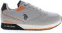 U.s. Polo Assn. Grijze Polyester Sneaker met Contrasterende Details - Thumbnail 1