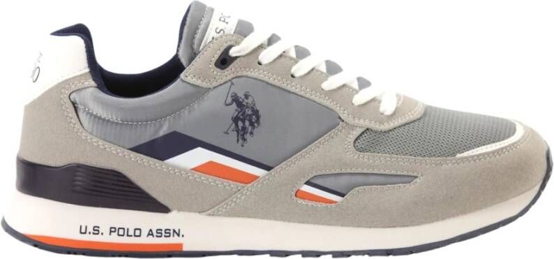 U.s. Polo Assn. Grijze Slip-On Sportieve Print Sneakers Gray Heren