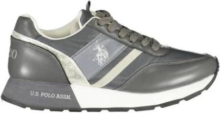U.s. Polo Assn. Grijze Sneaker met Contrasterende Details