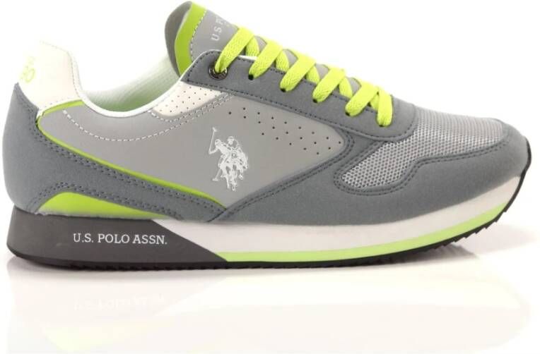 U.s. Polo Assn. Grijze Vetersportschoenen met Contrasterende Details Gray Heren