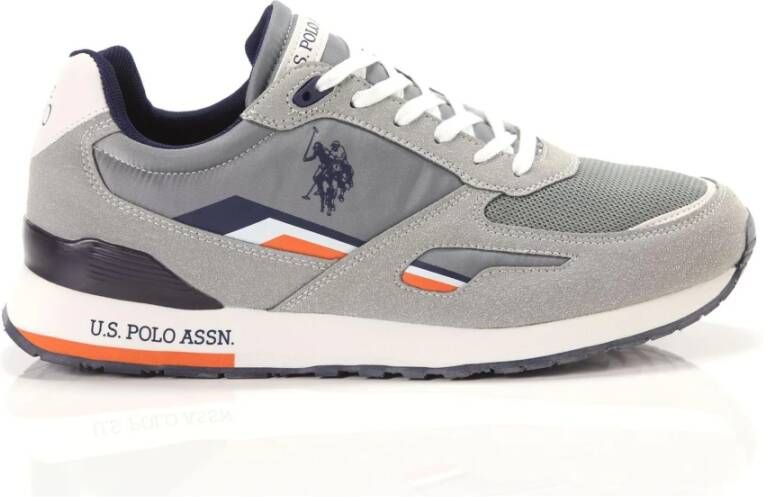 U.s. Polo Assn. Grijze sneakers met print voor heren Grijs Heren