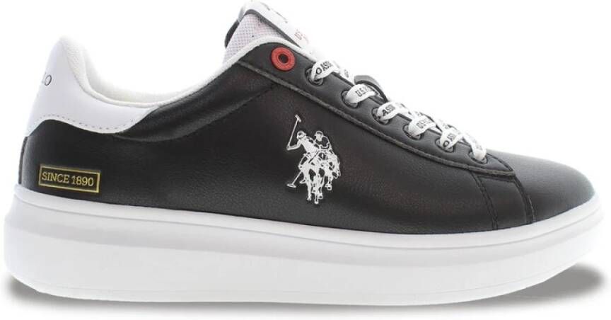 U.s. Polo Assn. Heren Sneaker Cody001 in Zwart Eco Leer Zwart Heren