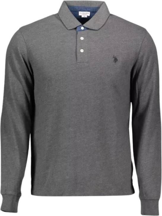U.s. Polo Assn. Klassiek Elleboog Poloshirt Grijs