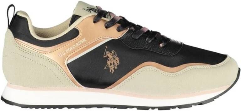 U.s. Polo Assn. Klassieke Sneaker ZwartBeige Vrouwen Polyester Black Dames