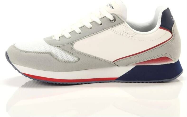 U.s. Polo Assn. Beste Prijs Heren Witte Sneakers met Sportschoen Veters Wit Heren - Foto 4