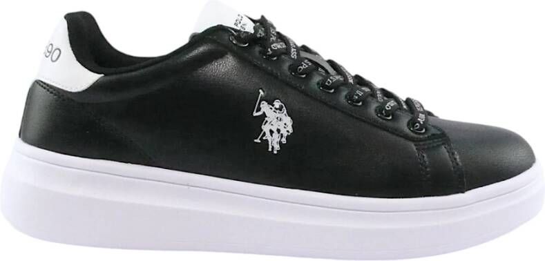 U.s. Polo Assn. Monochrome Casual Sneakers voor Mannen Black Heren