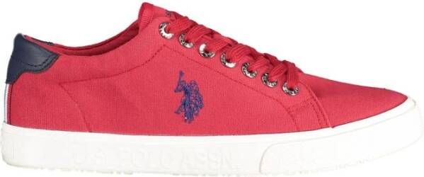 U.s. Polo Assn. Rode Katoenen Heren Sneaker