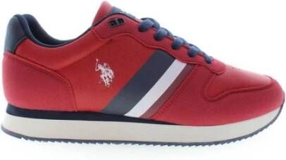 U.s. Polo Assn. Rode Sneaker met Contrasterende Details