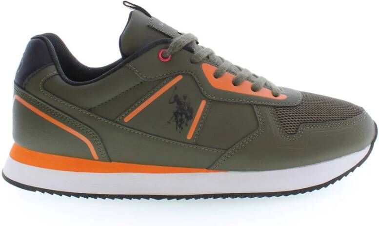 U.s. Polo Assn. Vibrant Lace-Up Sneakers met Contrasterende Details Green Heren - Foto 2
