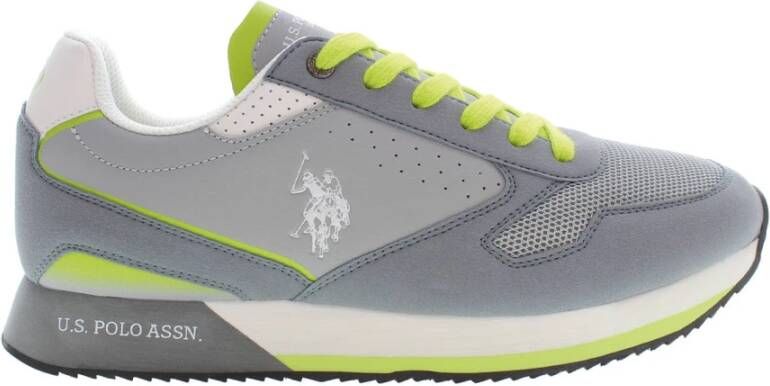 U.s. Polo Assn. Grijze Vetersportschoenen met Contrasterende Details Gray Heren - Foto 4