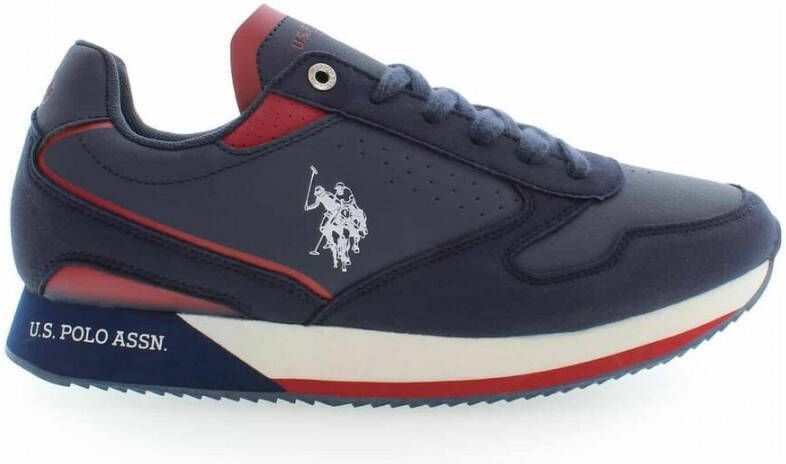 US Polo Assn U.S. POLO ASSN. Nobil Heren Sneakers Schoenen Blauw NOBIL003A-DBL-RED05 - Foto 2