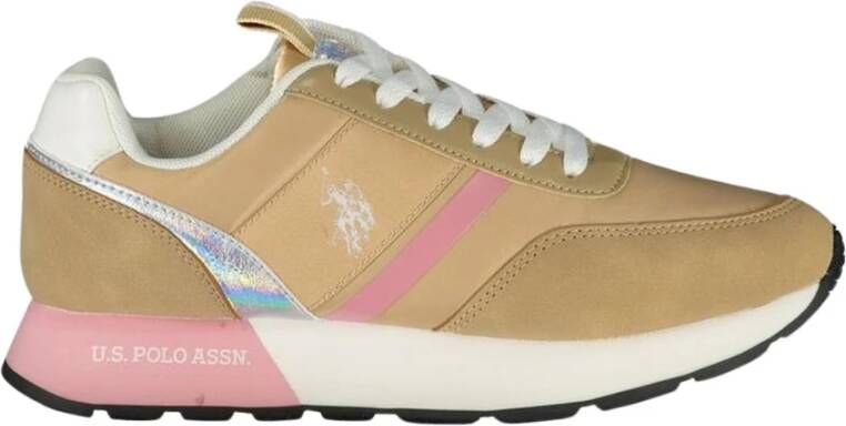 U.s. Polo Assn. Beige Polyester Sneaker met Contrastdetails Beige - Foto 2
