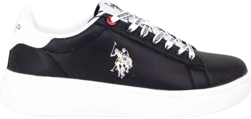 U.s. Polo Assn. Heren Sneaker Cody001 in Zwart Eco Leer Zwart Heren