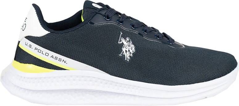 U.s. Polo Assn. Sportschoen met Contrasterende Details en Logo Blauw Heren
