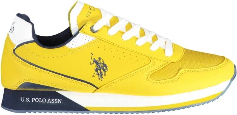 US Polo Scarpe sneakers running Nobil 003 in ecopelle e tessuto Us22Up32 Geel Heren - Foto 3