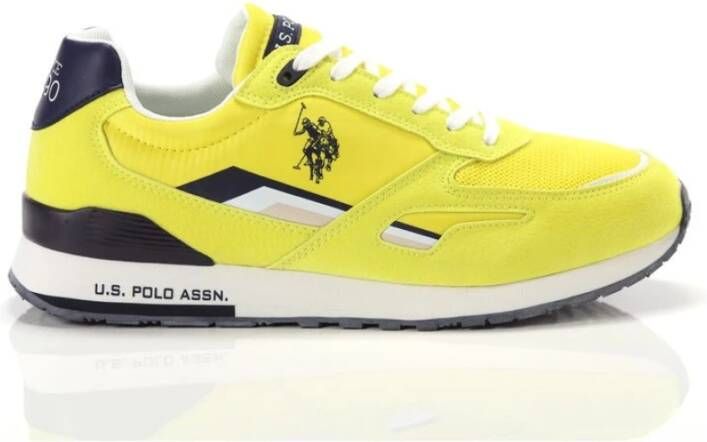 U.s. Polo Assn. Heren Sneakers Geel Print Yellow Heren