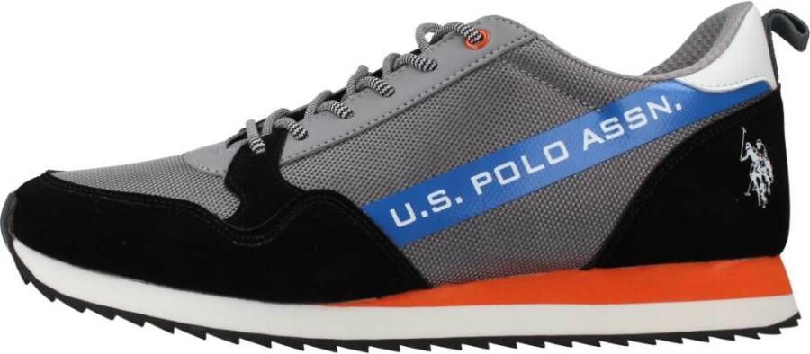 U.s. Polo Assn. Gray Polyester Sneaker Grijs Heren