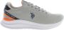 U.S. POLO ASSN. Contrasterende Details Grijze Sneaker Met Veters - Thumbnail 1