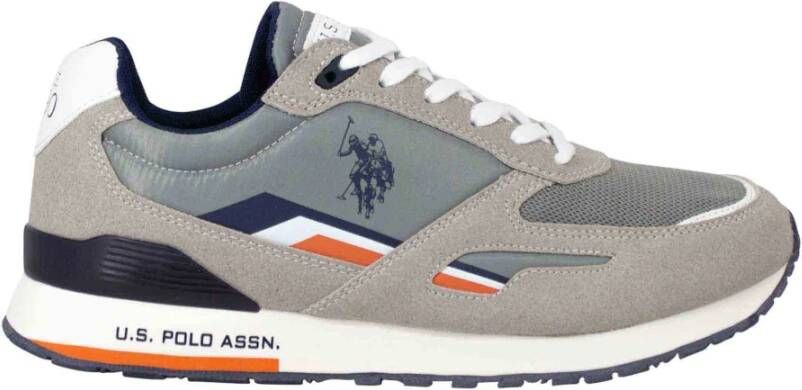 U.s. Polo Assn. Grijze Slip-On Sportieve Print Sneakers Gray Heren