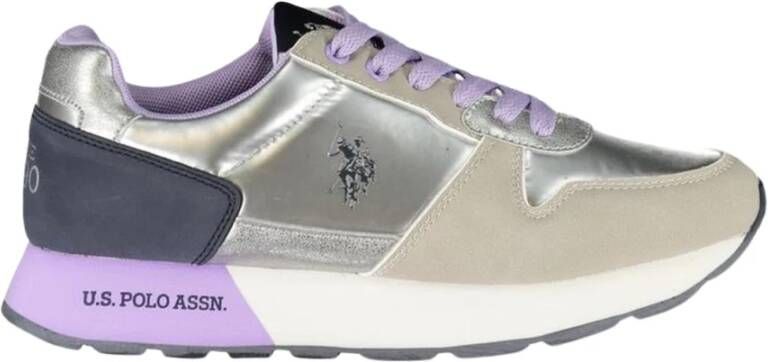 U.S. POLO ASSN. Polyester Sneaker Met Contrasterende Details En Logoprint - Foto 3