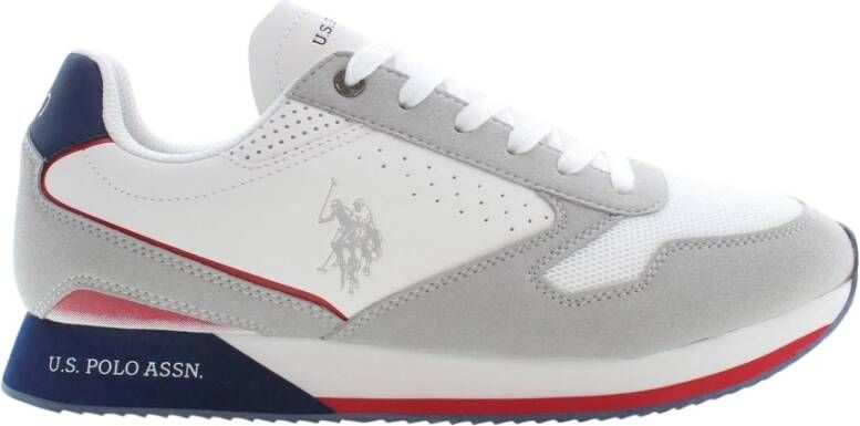U.s. Polo Assn. Beste Prijs Heren Witte Sneakers met Sportschoen Veters Wit Heren - Foto 6