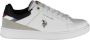 U.s. Polo Assn. Sportieve witte vetersneakers met contrastdetails en logoprint White Heren - Thumbnail 8