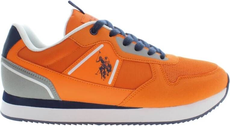 U.s. Polo Assn. Heren Casual Sneaker Schoenen Nobil Orange Heren