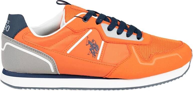 U.s. Polo Assn. Heren Casual Sneaker Schoenen Nobil Orange Heren