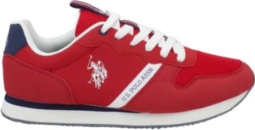 U.s. Polo Assn. Sportschoen met contrasterende details en logo Rood Heren - Foto 4
