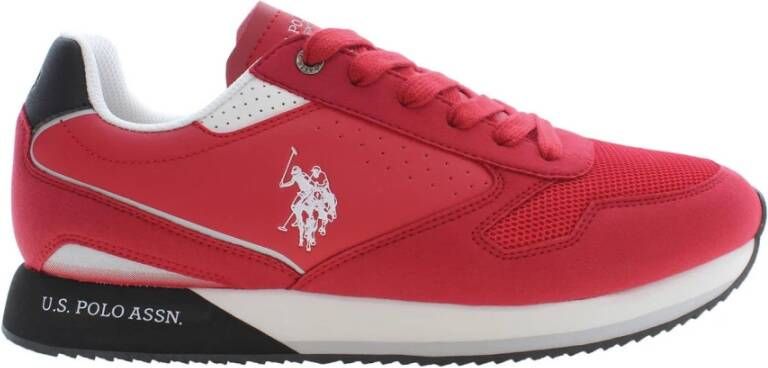 U.s. Polo Assn. Rode Sneakers voor Heren met Sportief Ontwerp Rood Heren