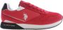 U.s. Polo Assn. Rode Sportieve Veterschoenen met Contrastdetails Red Heren - Thumbnail 1