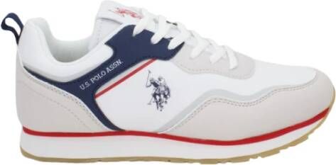 U.s. Polo Assn. Dames Sneakers Wit Print Lente Zomer White Dames