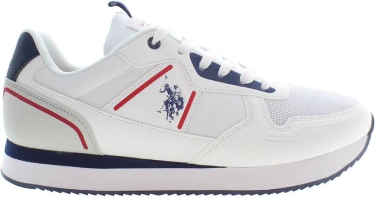 U.s. Polo Assn. Beste Prijs Heren Witte Sneakers met Sportschoen Veters Wit Heren - Foto 7