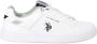 U.s. Polo Assn. Witte Polyester Sneaker met Contrasterende Details - Thumbnail 2