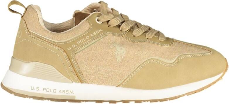 U.s. Polo Assn. Sportieve Beige Veterschoenen met Contrastdetails Beige Heren - Foto 5