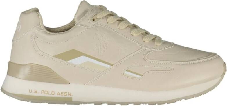 U.s. Polo Assn. Sportieve Beige Veterschoenen met Contrastdetails Beige Heren - Foto 4