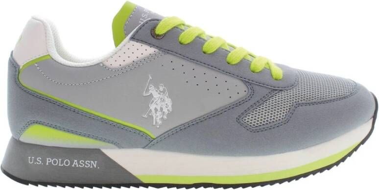 U.s. Polo Assn. Sportieve Veterschoenen Grijs Contrast Logo Gray Heren - Foto 3