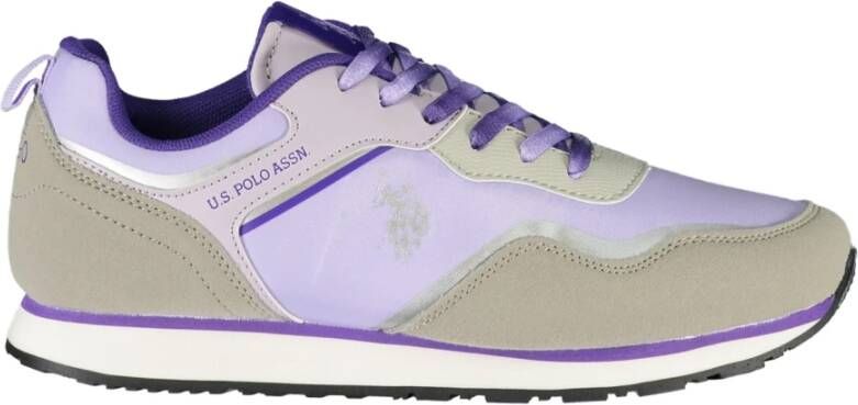U.s. Polo Assn. Sportieve Paarse Veterschoenen met Contrastdetails Multicolor Dames
