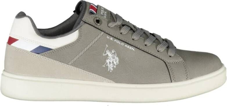 U.s. Polo Assn. Sportieve Veterschoenen Grijs Contrast Logo Gray Heren