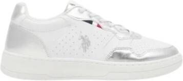 U.s. Polo Assn. Sportieve Witte Rubberen Zool Sneakers
