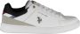 U.s. Polo Assn. Sportieve witte vetersneakers met contrastdetails en logoprint White Heren - Thumbnail 5